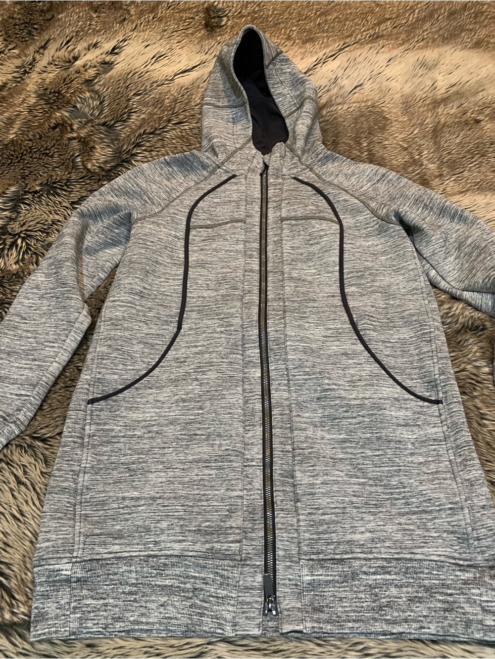 Lululemon Long For It Jacket
Heathered Space Dyed Black Slub
Size 8